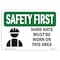 Signmission OSHA Sign, Hard Hats Must Worn In This Area, 24in X 18in Alum, 24" W, 18" H, Lndscp, A-1824-L-10645 OS-SF-A-1824-L-10645 - alternate 1